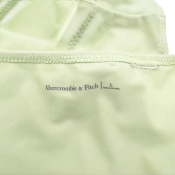 Abercrombie Scallop Triangle Bikini Set Size Large Light Green Swim Top Bottom - Picture 13 of 16